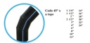 SSM ART CODO 45°X4'' PE 4710 RD-11