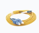 SSMELE Jumper de Fibra Óptica Monomodo 9/125 LC/UPC-SC/UPC, PVC, 2.0 mm, Dúplex, Amarillo, 5 Metros (16.40 Pies)