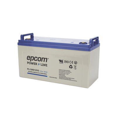 Batería 12 Vcc / 120 Ah / UL / Tecnología AGM-VRLA / CICLO PROFUNDO / Para uso en aplicaciones fotovoltaicas y de emergencia  / Terminales T4 | PL120D12V2