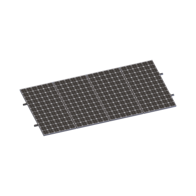 Kit De Minirieles Para Panel Solar Arreglo 1X4 Para Instalación Plano En Lámina | VEKTORMINIKIT1X4