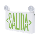 Letrero de Emergencia LED DUAL de SALIDA con Luz de Emergencia/Montaje Universal (pared, lateral o Techo)/Batería de Respaldo Incluida | SFKDC860