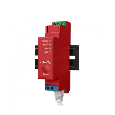 Relevador / Interruptor WIFI/ Industrial y residencial inteligente / Hasta 16A / Soporta Google /Alexa / Nube P2P y control Local / 1 canal y puerto ethernet | SHELLYPRO1PM