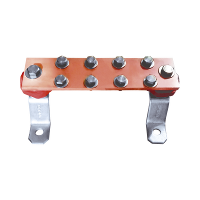 Barra Unión Muro 1000A / Cobre 100% / Montaje Incluido / Aisladores Rojos / EIA-TIA-BICSI / TMGB-TGB | LP-BUS-MURO