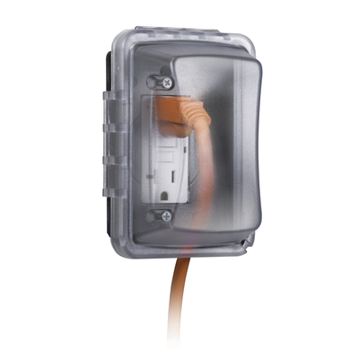 Cubierta Resistente a Intemperie/ 1 Unidad/ Horizontal/Vertical/ Profundidad 2-3/4"/ Transparente. | HUB-MM-410-C