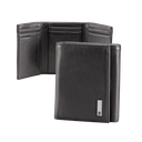 Cartera Athens Negra de Piel con Compartimento de Micromalla para ID. Doblable en 3 Partes con Divisor de Billetes. Pocket Wallet | 3016-3501