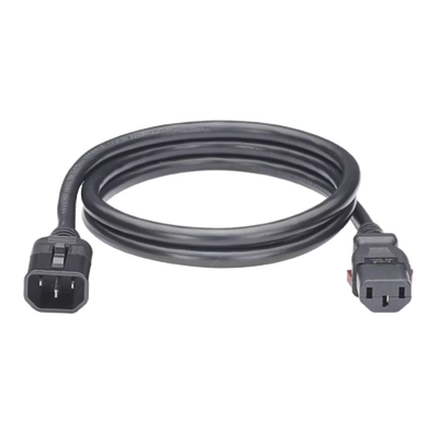 Cable de Alimentación Eléctrica Con Bloqueo de Seguridad, de IEC C14 a IEC C13, 1.2 Metros de Largo, Color Negro, 1 Pieza | EP1314048X125