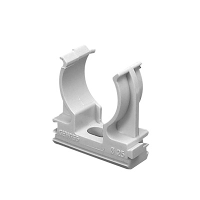 Soporte de presión (Abrazadera), PVC Auto-extinguible, abierto para tubería de 32 mm | GW-50-604