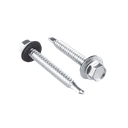 Tornillo - Pija cabeza hexagonal con rondana y punta de broca  #14 x 1-1/4", 50 piezas. | SYS-PHR-14-114