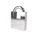 Candado de acero con Guarda Anti Palanca/ Acabado en Cromo Satinado / Doble Cerrojo / Medida 40 mm/ Nivel de seguridad 7/ 4 Llaves Abloy. | SYS-L22-A40-DCSB