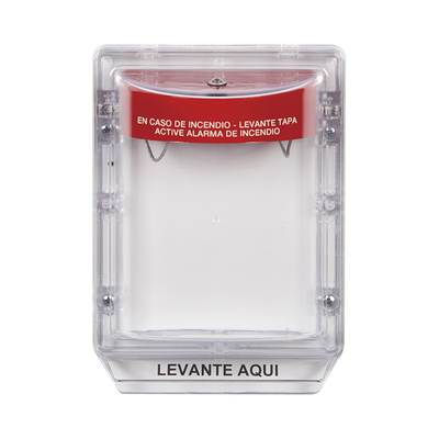 Cubierta Protectora de Policarbonato Serie Stopper IIÆ, Con Bocina, Sin Espaciador, Montaje Empotrado, Etiqueta en Español | STI-1100-ES