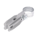 Aislador de paso o esquina de color GRIS con abrazadera incluida de 1 Pulgada para uso en poste cerco eléctrico | SFABRAZADERA1PG