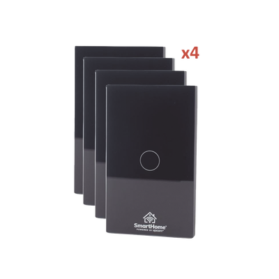 (Wifi) KIT 4 apagadores inteligentes Wifi compatibles con Alexa y GoogleHome | SH411W4K
