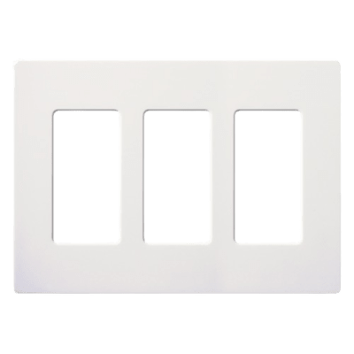 Tapa Color Blanco para interruptor o dimmer Lutron, 3 gang, limpio y moderno | CW3WH