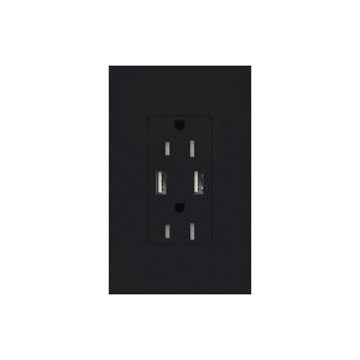 Tomacorriente 15A,con salida de carga USB | SCR15UBTRMN