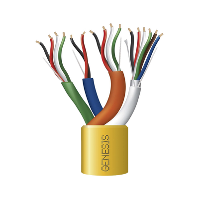 Carrete de Cable de 305 Metros (1000 Pies) / Color Amarillo / Compuesto por  6 x 22 AWG blindado, 4 x 18 AWG, 4 x 22 AWG, y 2 x 22 AWG / Para Aplicaciones en Control de Acceso | 2196-1002