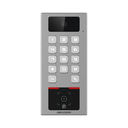 Teclado con Lector Físico de QRs para Exterior Antivandálico IP65 & IK09 con función de Videoportero Multiapartamento / Tarjeta, Código QR, PIN o App HikConnect  / Cámara 2 MP compatible con NVRs / Soporta b | DS-K1T502DBWX-CQR