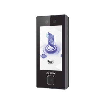 Terminal Facial Min Moe con LECTOR DE QRs FISICO Ultra Rápido  y Tarjetas MIFARE / 3000 Rostros / Pantalla 4.5" / Administrable en la Nube con HikConnect Teams  / Exterior IP65  / PoE / WiFi / HIK-IA / SIP Estandar | DS-K1T344MBWX-QRE1