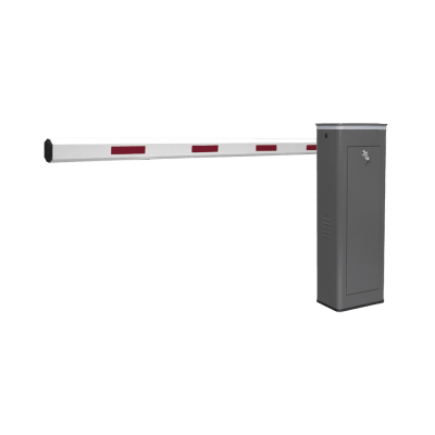 Kit de Barrera Vehicular Izquierda y Brazo de 3 Metros / Finales de Carrera Ajustables por Programación / Movimiento Fluido / Diseño Elegante Color Gris / Con Corona Led Semaforizada | KT-XBF-LB