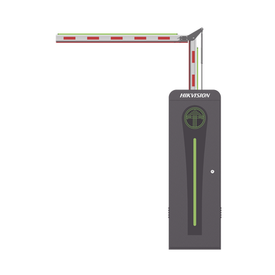 Barrera Vehicular con Brazo Articulado Iluminado Led 3 mts INCLUIDO (1.5 + 1.5) / Izquierda / Alto Desempeño / Brushless / Semáforo Rojo-Verde en Gabinete / Incluye 2 Controles Remotos | KT-320-ART(3ML)