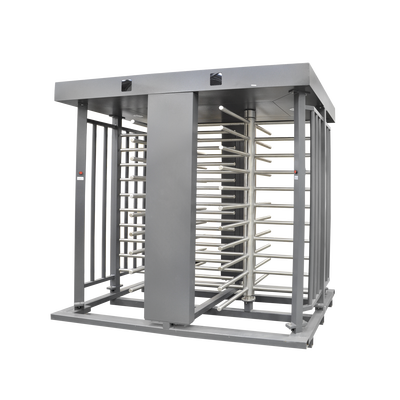 Torniquete Doble / Cuerpo Completo / Interior/Exterior / 100% Acero con Pintura Gris / EJE CENTRAL de Acero Inoxidable / Acabado de Lujo / Alto Tráfico | XT-200-CS