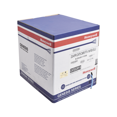 Bobina de Cable de 305 Metros (1000 Pies) / UTP Cat6 / Color Azul / UL, CMR, SPNLS / Probado a 350 Mhz / Para Aplicaciones de CCTV, Redes de Datos, IP Megapixel, Control RS485 | 6360-2106/1000