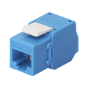 Módulo Jack Keystone Cat6A (Toolless), con Terminación en Ángulo 180 - Color Azul, Compatible con Faceplate y Patchpanel Linkedpro | LP-KJ-6A-TTBU