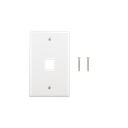 Placa de Pared de 1 Puerto, Keystone, Color Blanco | LP-FP-16