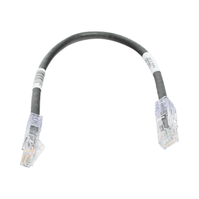 Cable de Parcheo TX6, UTP Cat6, 24 AWG, CM, Color Negro, 0.3 Metros (1 Pie) | UTPSP1BLY