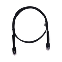 Mini Patch Cord Cat6 Ultra Slim 10 Metros (32.81 Pies) Negro ? Ahorra Espacio sin Organizadores, con Bota Flexible | LP-PSLIM-10BK
