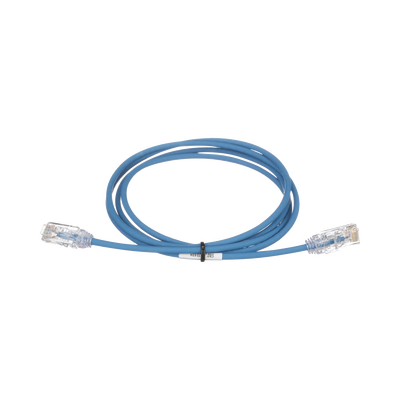 Cable de Parcheo TX6, UTP Cat6, Diámetro Reducido (28AWG), Color Azul, 6.1 Metros (20 Pies) | UTP28SP20BU
