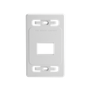 Placa de Pared Modular MAX, de 2 Salidas, Color Blanco, Versión Bulk (Sin Empaque Individual) | MX-FP-S-02-02B