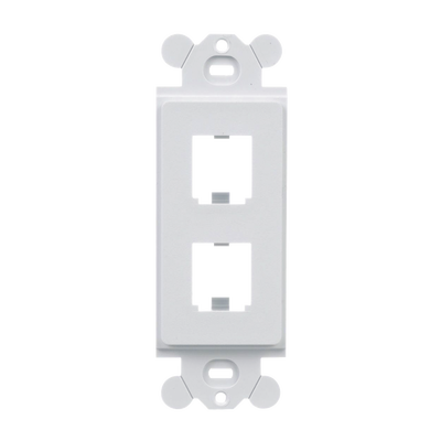 Marco de Módulo Dúplex, Para Placas Frontales Estándar GFCI, Acepta 2 Módulos Mini-Com, Color Blanco | CFG2WH