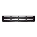 Panel de Parcheo de Impacto (110) UTP de 48 Puertos Cat5e 19 Pulgadas (48.26 cm), 2U con Barra para Organizar Cable | LP-PP-508