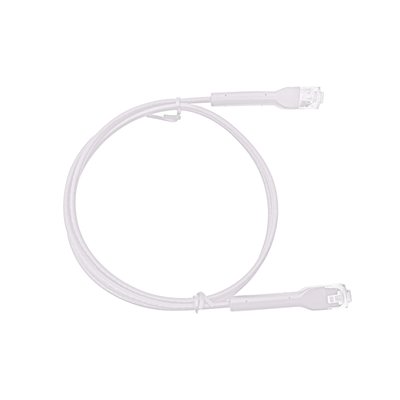 Mini Patch Cord Cat6 Ultra Slim 10 Metros (32.81 Pies) Blanco ? Ahorra Espacio sin Organizadores, con Bota Flexible | LP-PSLIM-10WH