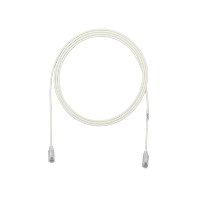 Cable de Parcheo TX6, UTP Cat6, Diámetro Reducido (28AWG), Color Blanco Mate, 3.05 Metros (10 Pies) | UTP28SP10