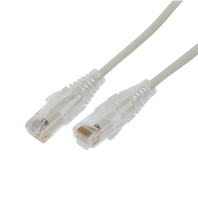 Cable de Parcheo Slim UTP Cat6A - 7 Metros (22.97 Pies) Gris, Diámetro Reducido (28 AWG) | LP-UT6A-700-GY28