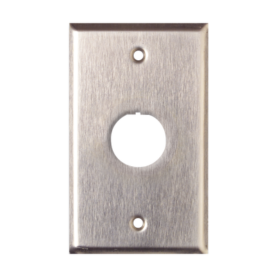 Placa de Pared Reforzada, de Acero Inoxidable, Para Uso Industrial, de 1 Puerto | XFP-S-01-SS