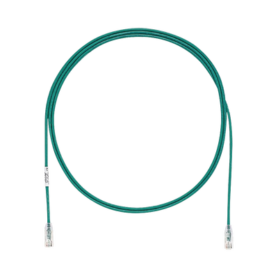 Cable de Parcheo TX6, UTP Cat6, Diámetro Reducido (28AWG), Color Verde, 2.13 Metros (7 Pies) | UTP28SP7GR