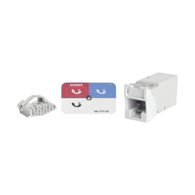 Jack Z-MAX Cat6A, UTP, Montaje Híbrido en Placa de Pared (Plano y Angulado), Color Blanco | Z6A-02