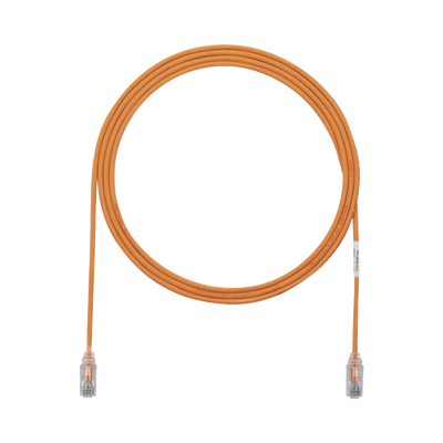 Cable de Parcheo TX6, UTP Cat6, Diámetro Reducido (28AWG), Color Naranja, 2.13 Metros (7 Pies) | UTP28SP7OR