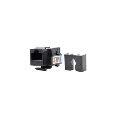 Módulo Jack Keystone Cat5e con Terminación 110 (Punchdown) para Faceplate - Color Negro | LP-KJ-505-BK