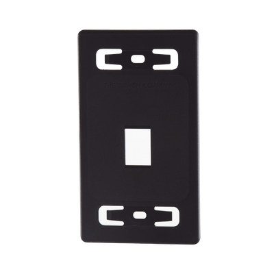 Placa de Pared Modular MAX, de 1 Salida, Color Negro | MX-FP-S-01-01