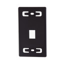 Placa de Pared Modular MAX, de 1 Salida, Color Negro | MX-FP-S-01-01