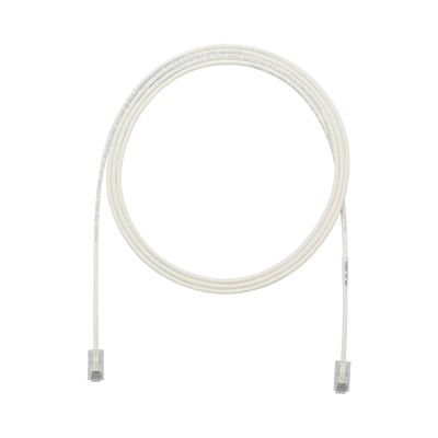 Cable de Parcheo UTP Cat6A, CM/LSZH, Diámetro Reducido (28AWG), Color Blanco Mate, 3.05 Metros (10 Pies) | UTP28X10