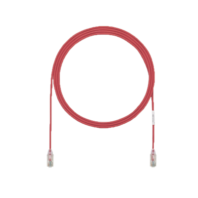 Cable de Parcheo UTP Cat6A, CM/LSZH, Diámetro Reducido (28AWG), Color Rojo, 15.24 Metros (50 Pies) | UTP28X50RD