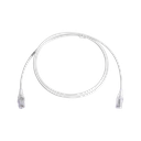 Patch Cord MC6 Modular Cat6 UTP, CM/LS0H, 1.52 Metros (5 Pies), Color Blanco, Diámetro Reducido (28AWG) | MC6-05-0228