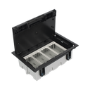 Caja Para Instalación en Piso Falso para Voz, Datos o Contactos Eléctricos / Capacidad para 4 Módulos / Espacio Embellecedor en la Tapa / Profundidad Ajustable de 90 a 120 mm (3.54 a 4.72 pulgadas) / Los Módulos se Adquieren Aparte / (SF410/14CY) | SM-CPF-4