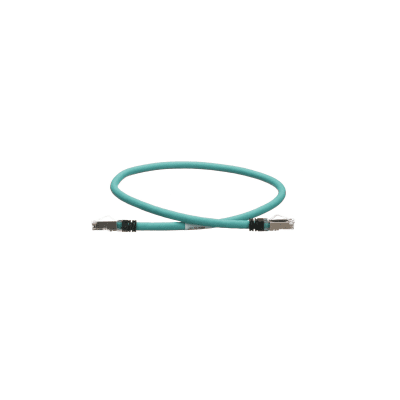 Patch Cord Cat5e de Grado Industrial 600V, Blindado SF/UTP, Calibre 24 AWG, Color Aqua, 60 cm (23.62 pulgadas). | ISTPHCH0.6MTL