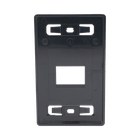 Placa de Pared Modular MAX, de 2 Salida, Color Negro | MX-FP-S-02-01