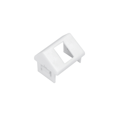 Adaptador para Placa de Pared CT, de una Salida, Angulado, Color Blanco | CTE-MXA-01-02